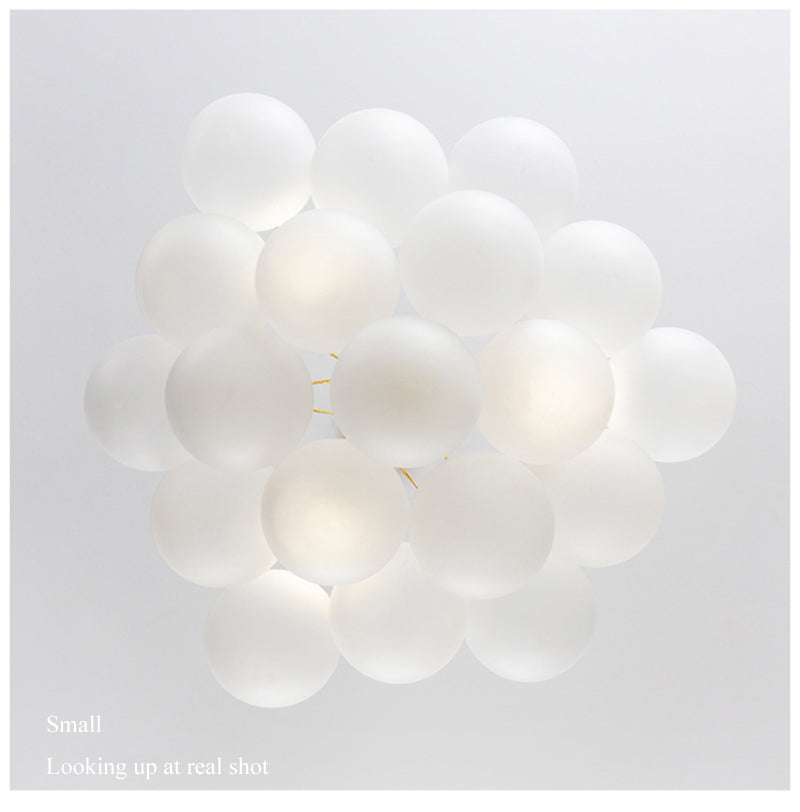Modern Chandelier Bubbles Ball Shape Frosted Glass DIY Hanging Lighting Furniture