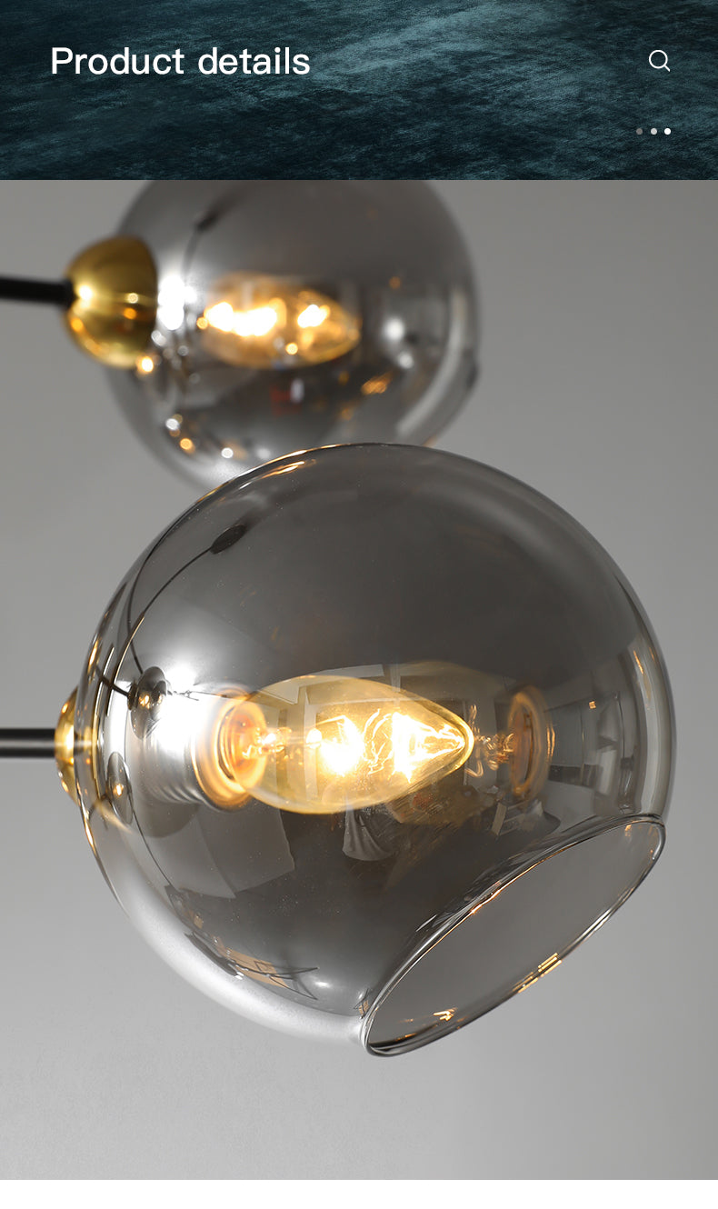 Modern Chandelier Nordic Style LED Glass Ball Cover Pendant Lighting