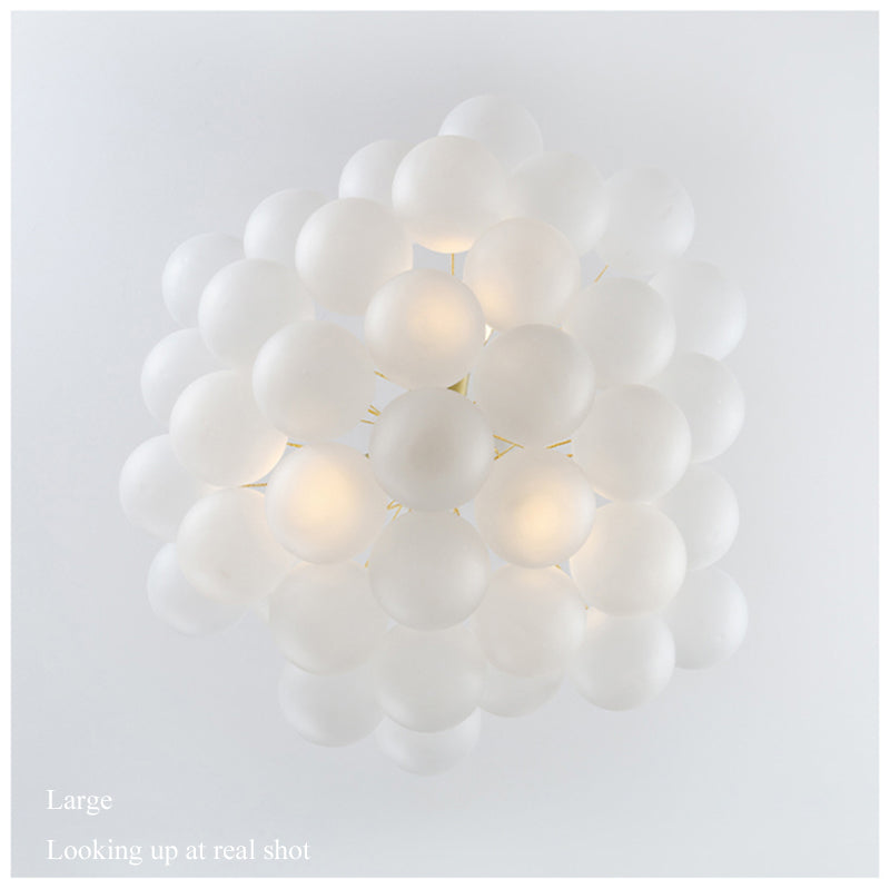 Modern Chandelier Bubbles Ball Shape Frosted Glass DIY Decorative Lighting
