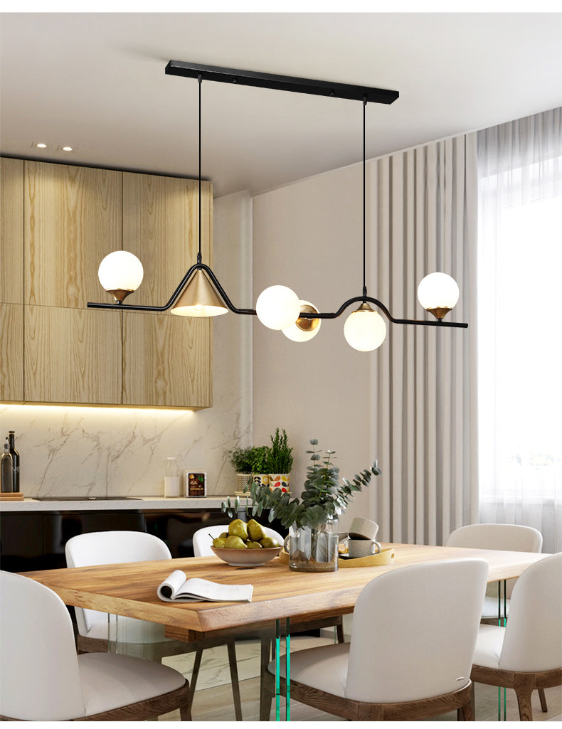 Minimalist Chandelier Glass Ball Shade For Kitchen Dining Room