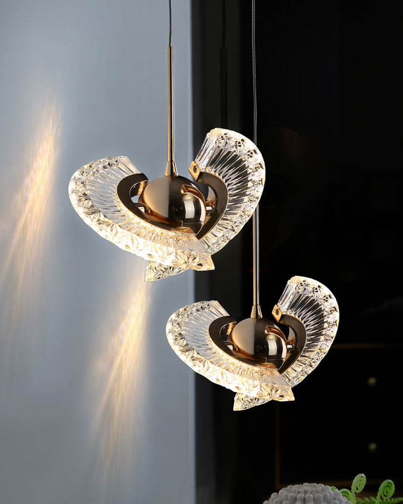 Creative Rotatable Ring Shape Acrylic Crystal Lampshade Pendant Light