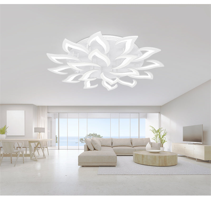 Lotus Shape Ceiling Light LED Semi Flush With App Remote Control