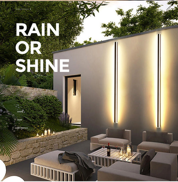 Modern Outdoor lighting Linear Strip LED Waterproof Wall Decor