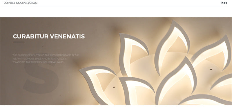 Lotus Shape Ceiling Light LED Semi Flush With App Remote Control