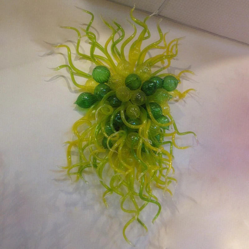 Chihuly Style Colored Glass Wall Light LED Bulbs Hand Blown Glass