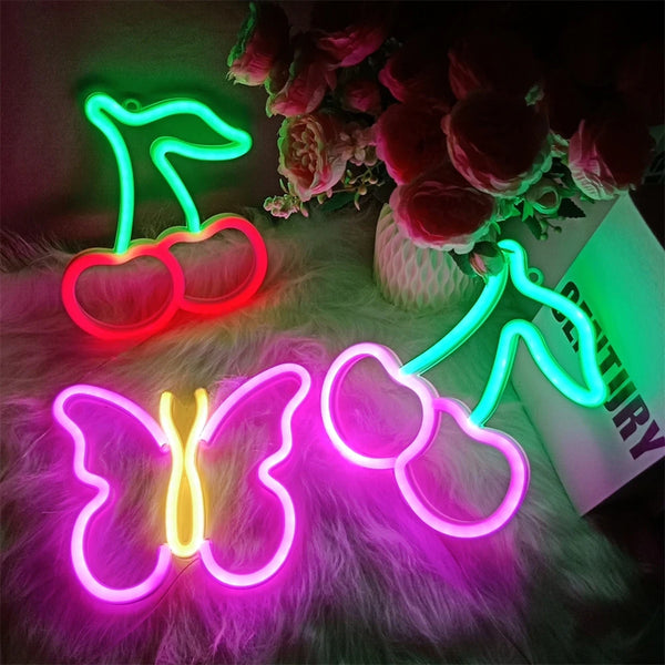 Hanging LED Neon Sign Wall Art Home Decor For Festival And Party