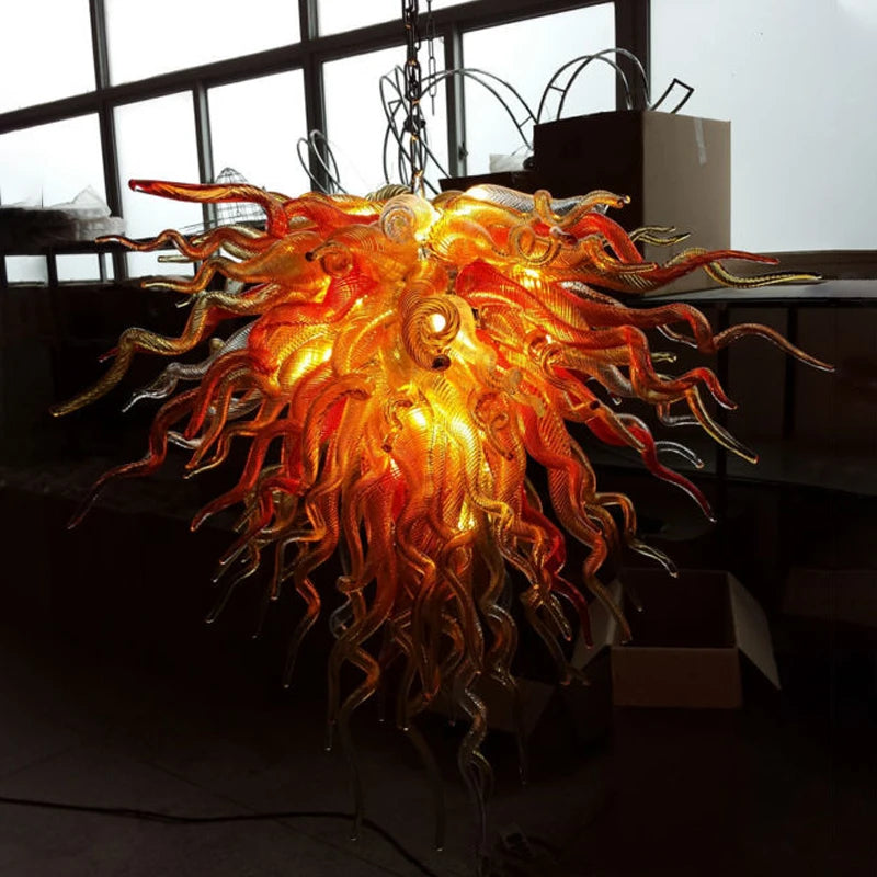 hand blown glass chandelier Chihuly glass.jpg