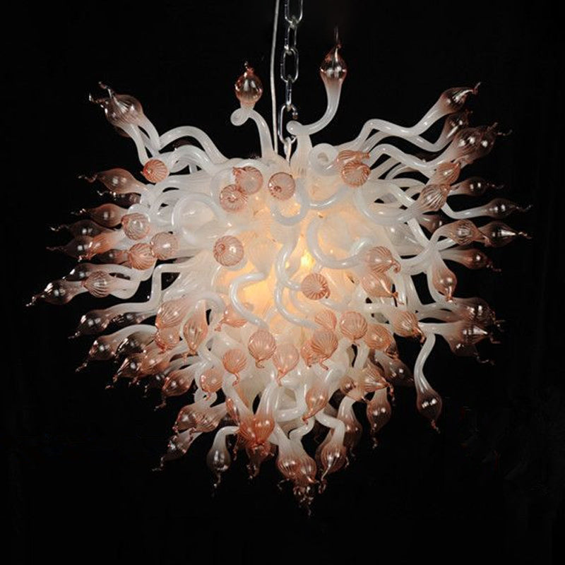 Blown Glass Chandelier Medusa Inspired Art Decor