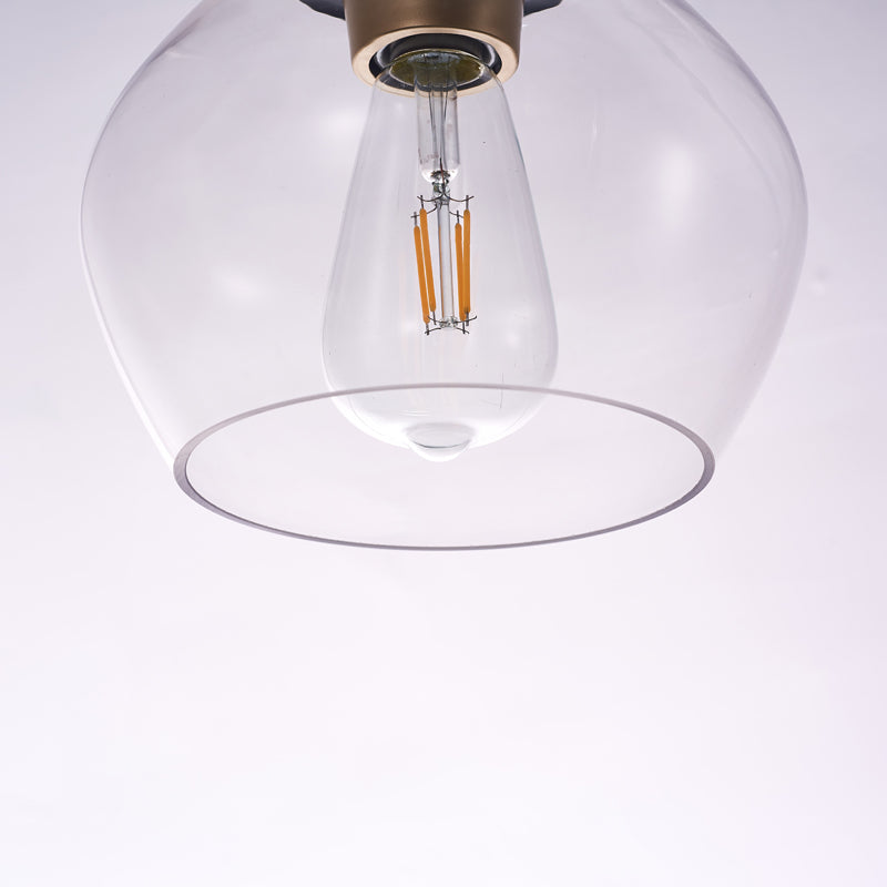 Industrial Style Clear Glass Lampshade Flush Mount Ceiling Lamps