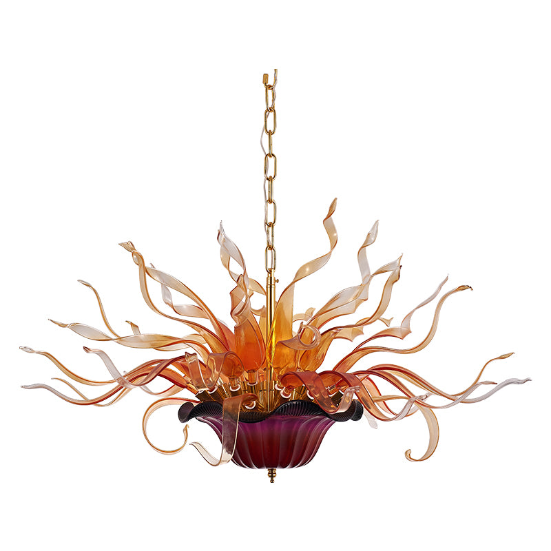 hand blown glass chandelier