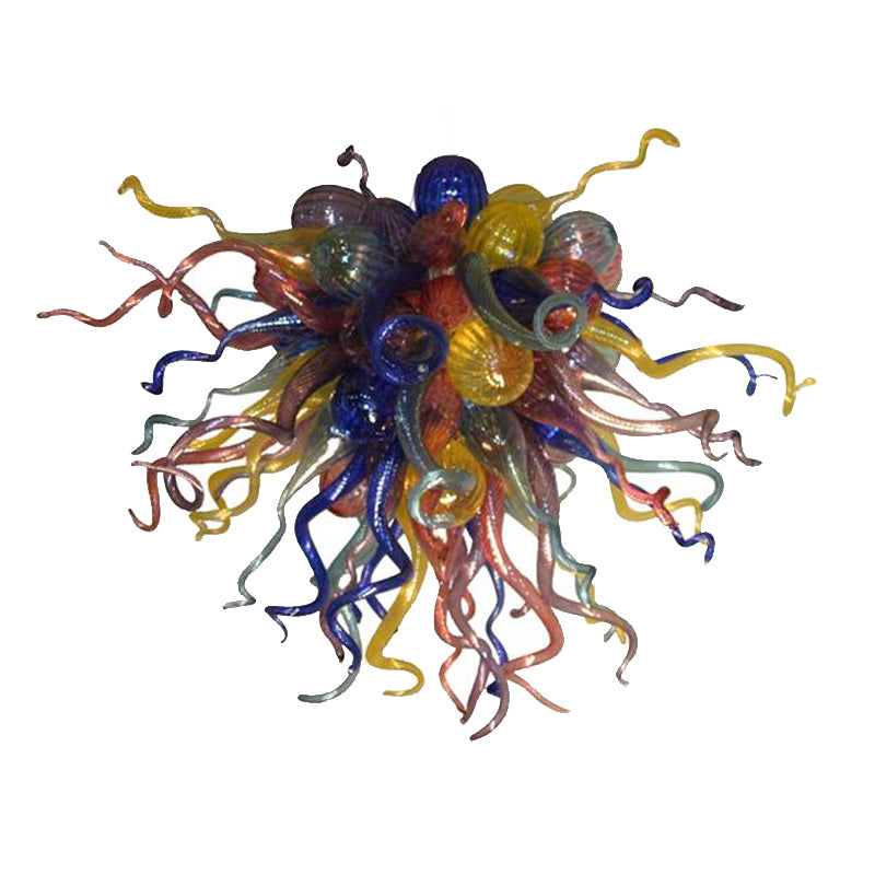 hand blown glass chandelier Chihuly art