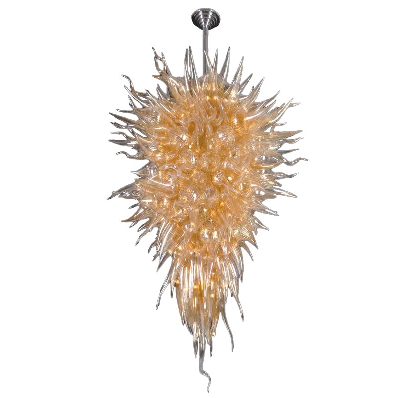 semi-flushed blown glass ceiling light chandelier