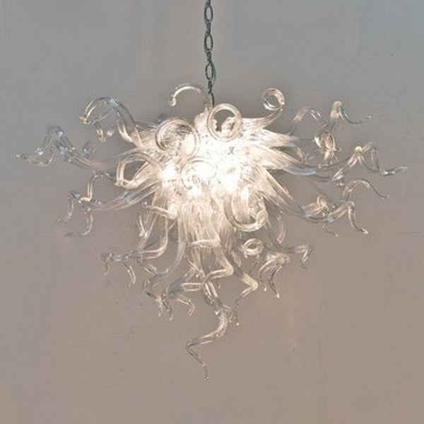 Chihuly Style Clear Crystal Blown Glass Chandelier-Icicle Fancy