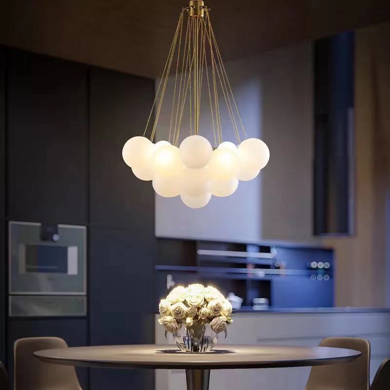Frosted Glass Ball Chandelier