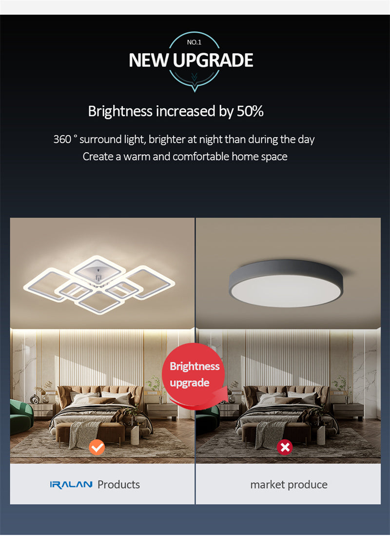 Modern Ceiling Light LED Acrylic Strip With Remote Control Dimmable