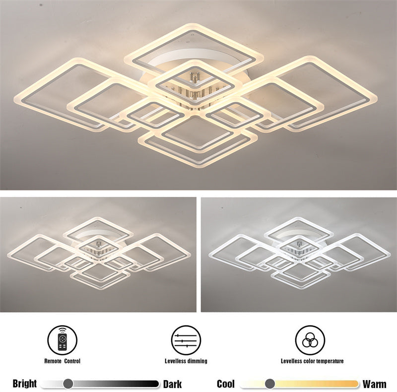 Modern Ceiling Light LED Acrylic Strip With Remote Control Dimmable