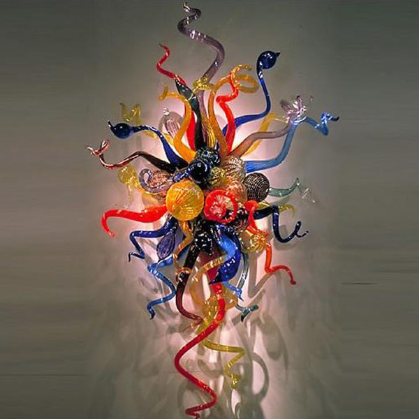 Chihuly Style Colored Glass Wall Light LED Bulbs Hand Blown Glass