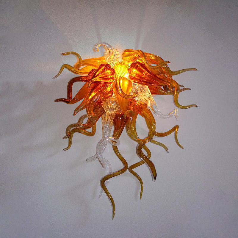Chihuly Style Colored Glass Wall Light LED Bulbs Hand Blown Glass