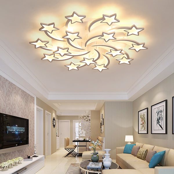 Modern Ceiling Light Stars LED For Bedroom