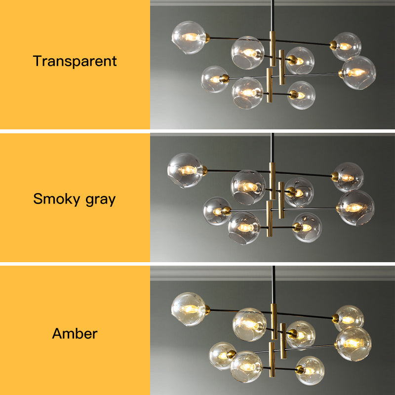 Modern Chandelier Nordic Style LED Glass Ball Cover Colors