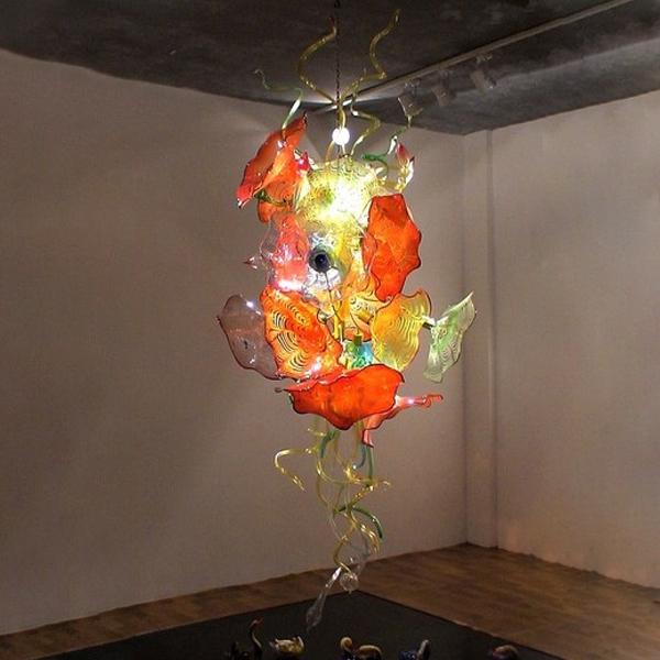 hand blown glass plates chandelier-Longree.jpg