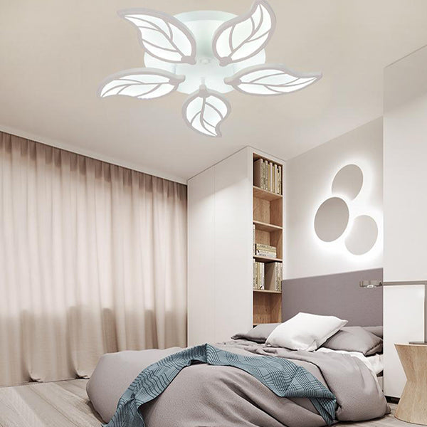 Modern Ceiling Lighting Leaf Shape LED For Bedroom