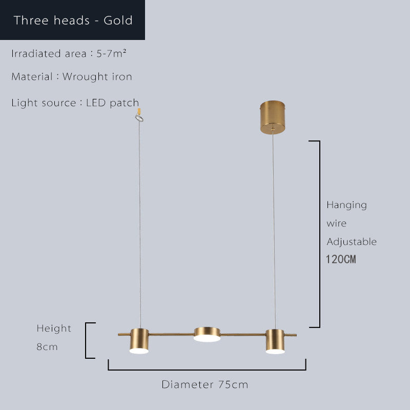 Modern Linear Brunch Chandelier Dimmable Decorative Lighting