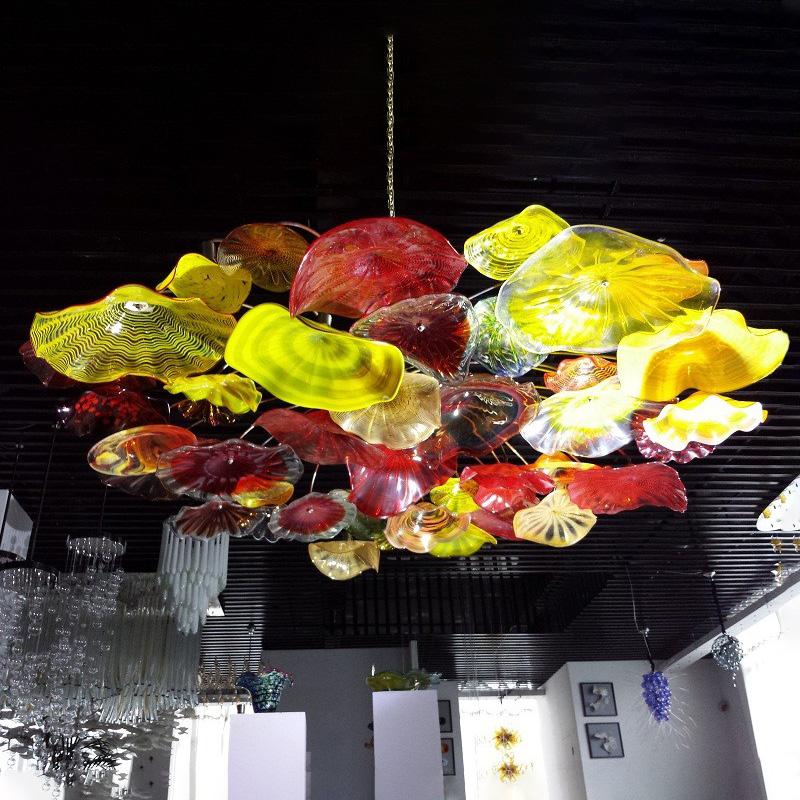 large hand blown glass plates chandelier.jpg