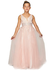 Girls Champagne Tulle Pageant Dresses