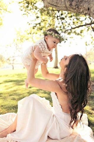 vestido de niña de las flores del bebé