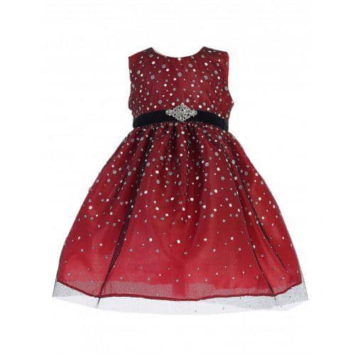 red holiday dress for baby girls