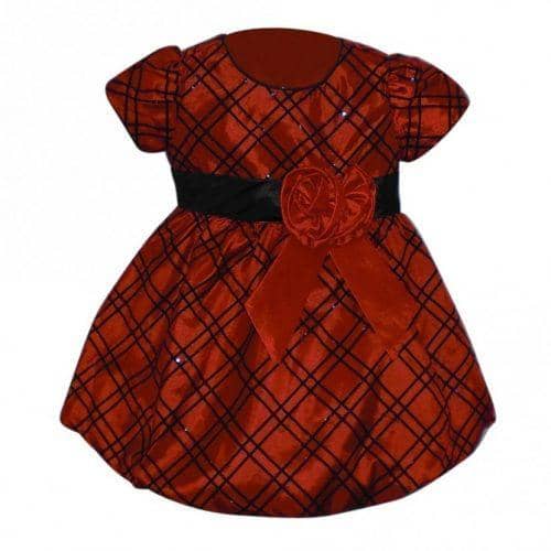 vestido rojo de vacaciones para niñas