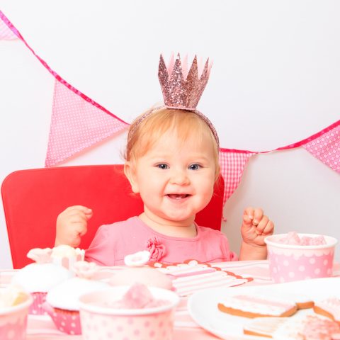 pink princess cake party
