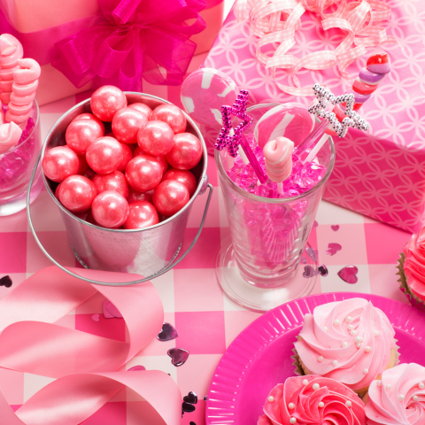 pink princess party snacks