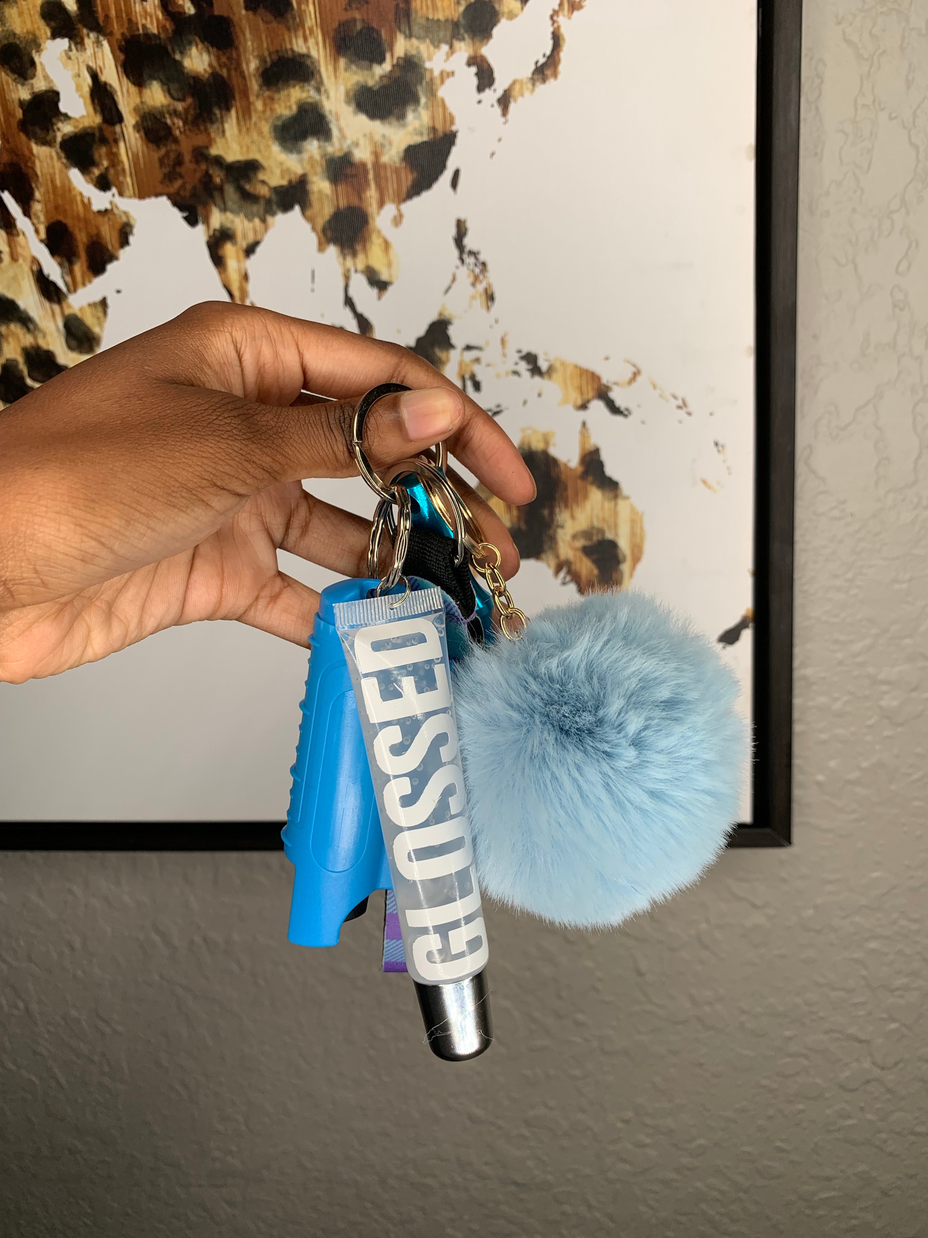 Self Defense Safety Lip Gloss Keychains with Mace - Glossed By Nae Cosemetics