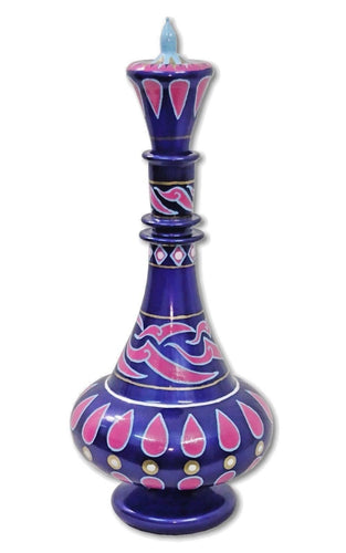 LJ519 Jeannie Genie Hand Paint Mouth-Blown Transparent Cobalt Blue Gla –  click2Egypt