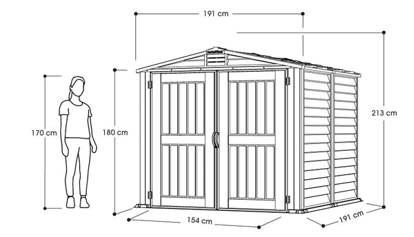 StoreMate PLUS 6x6ft Walk-in Shed | Outdoor Stroage| Cosmoplast UAE