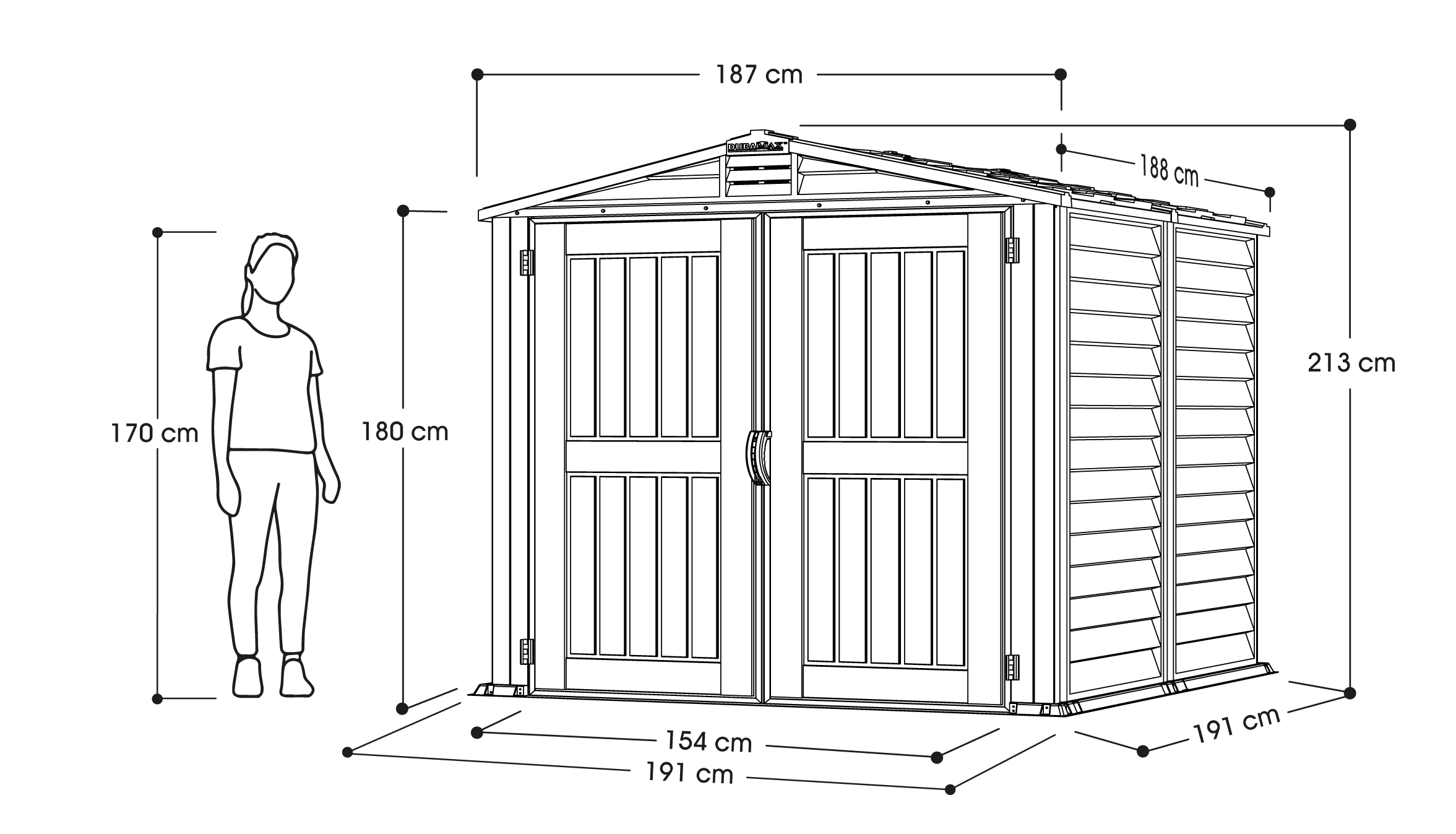 StoreMate PLUS 6x6ft Walk-in Shed | Outdoor Stroage| Cosmoplast UAE