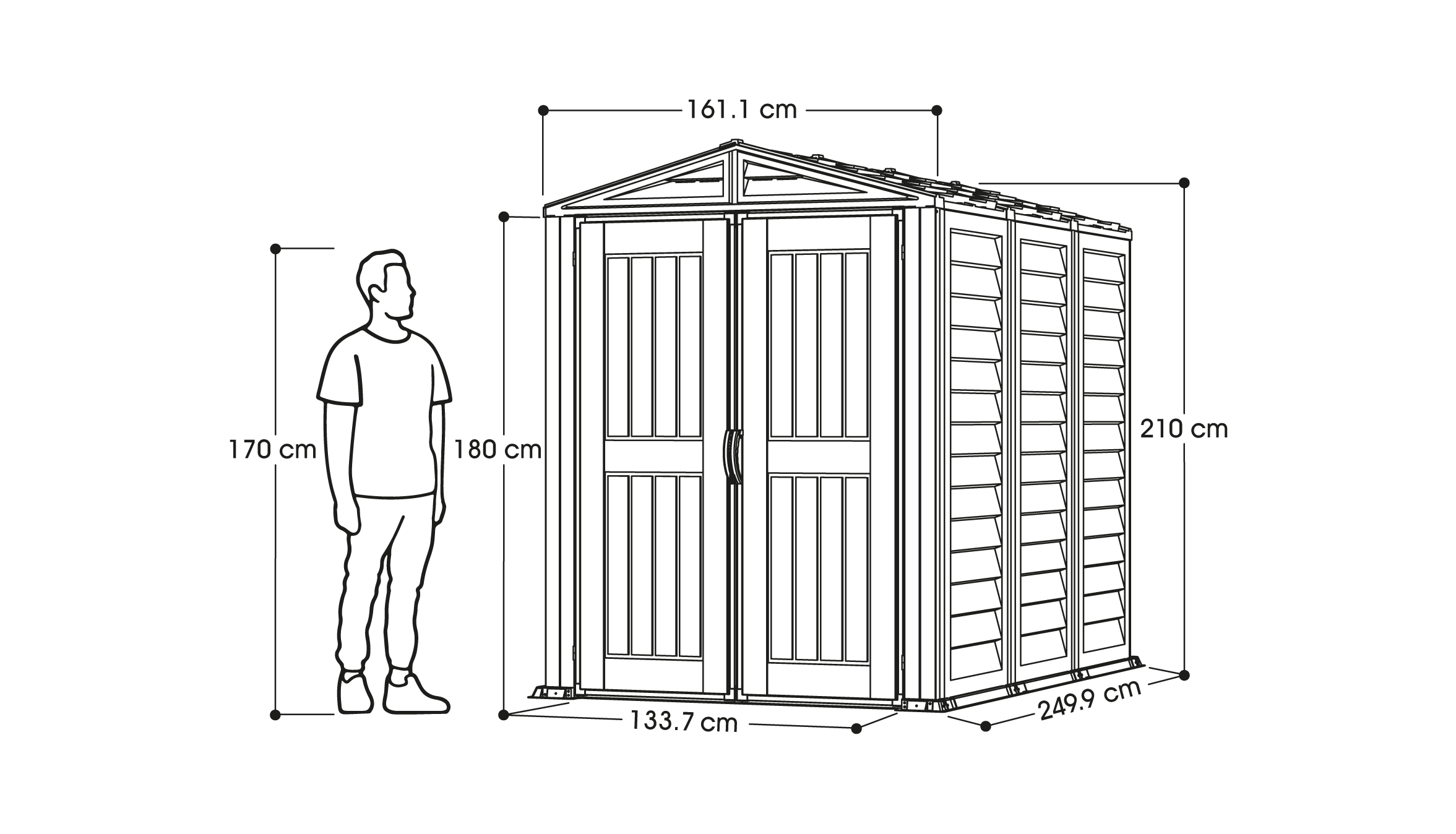 Cosmoplast YardMate 5x8 Garden Shed