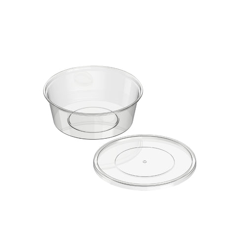 250 ml Pack of 10 Clear Microwave Containers with Clear Lids