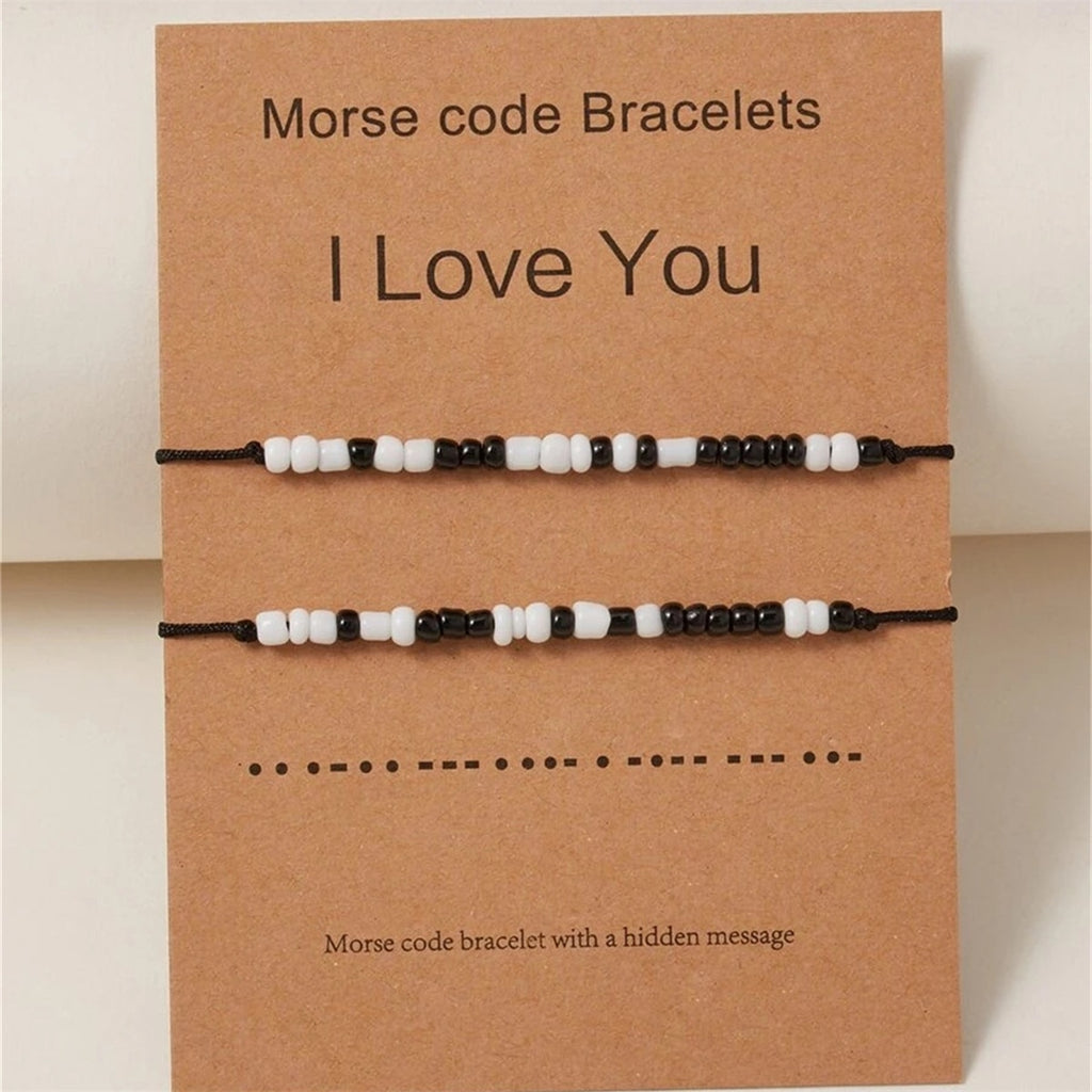 Adjustable I Love You Morse Code Bracelet - GrindStyle