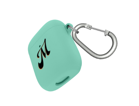 Personalised initial coloured airpods case with keychain
