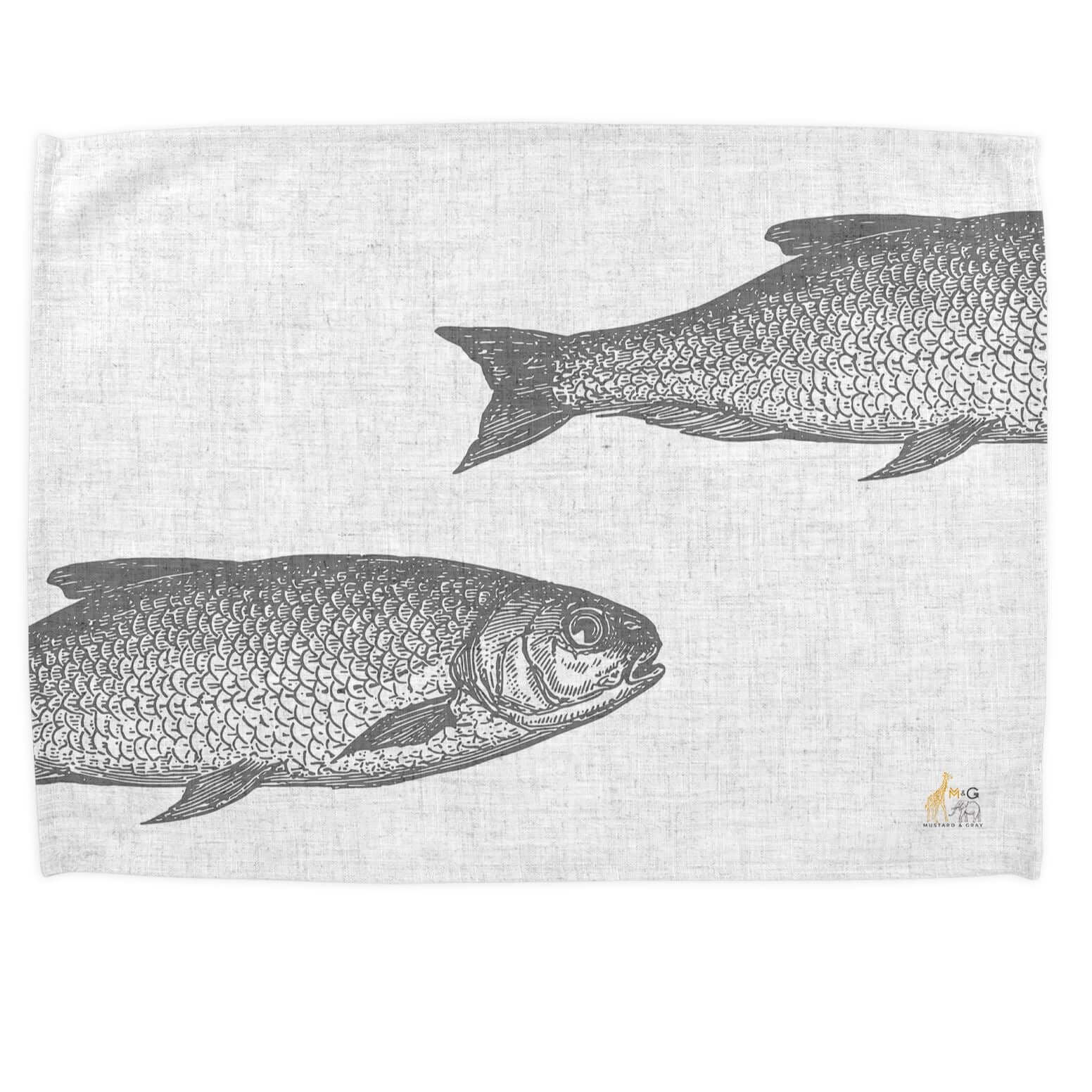 Fish & Lobster Tea Towels — SCALES & SHELLS