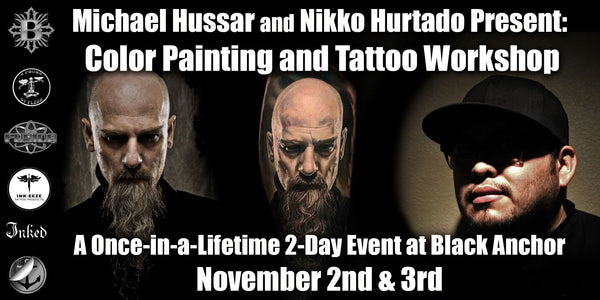 Michael Hussar and Nikko Hurtado Present a Painting and Tattooing Color Realism Workshop in November