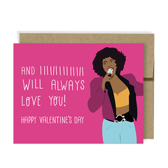 I will always love you whitney houston valentine's day card