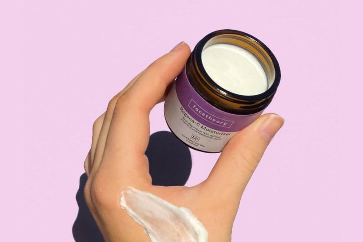Vitamin Superhero Skincare Gift Set moisturizer on a purple background.