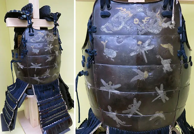 dragonfly motif on samurai armour