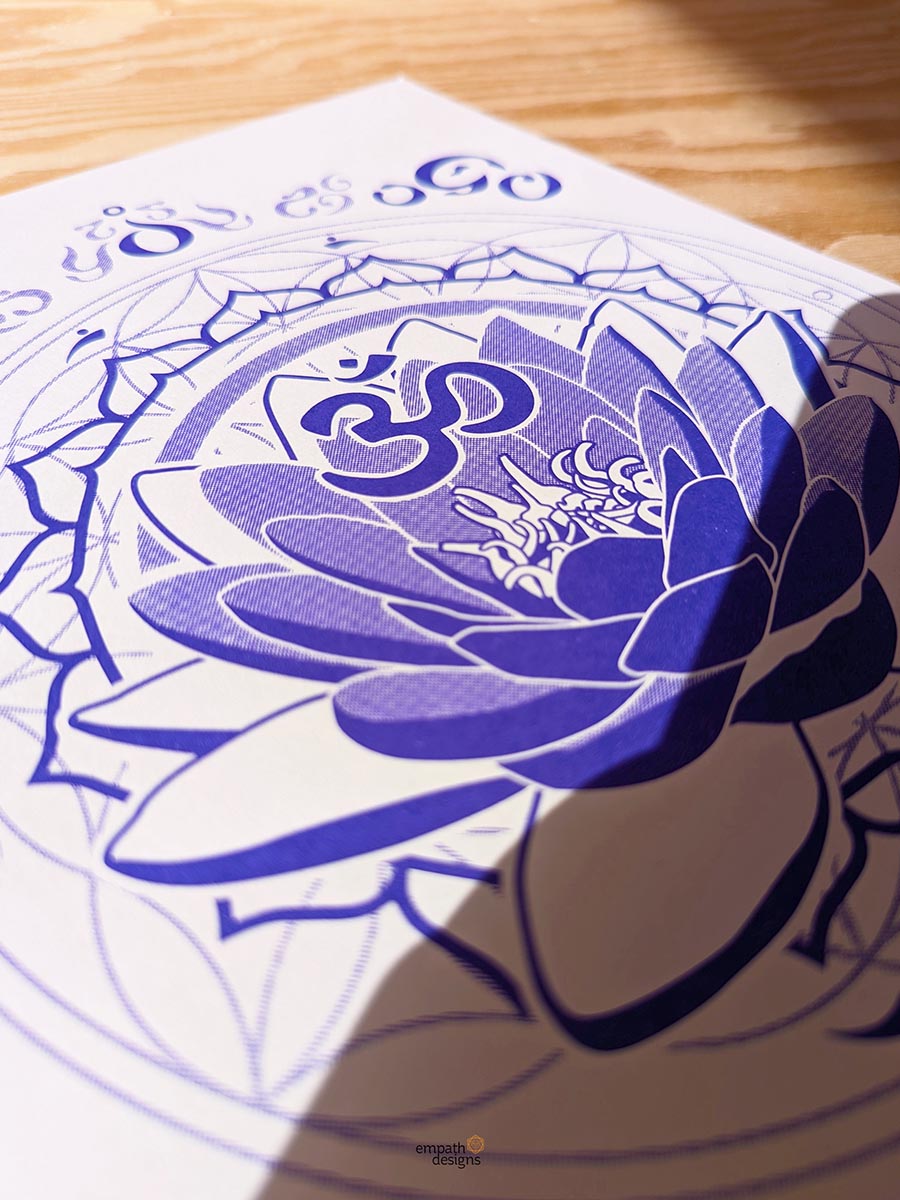 lotus print close up