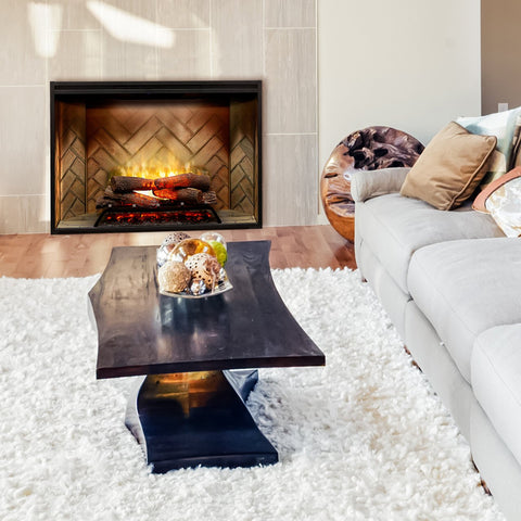 Built-In Firebox in Living Room