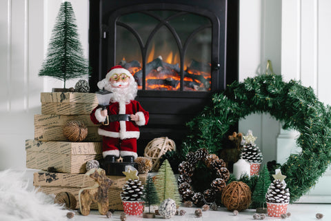 Holiday season fireplace activities